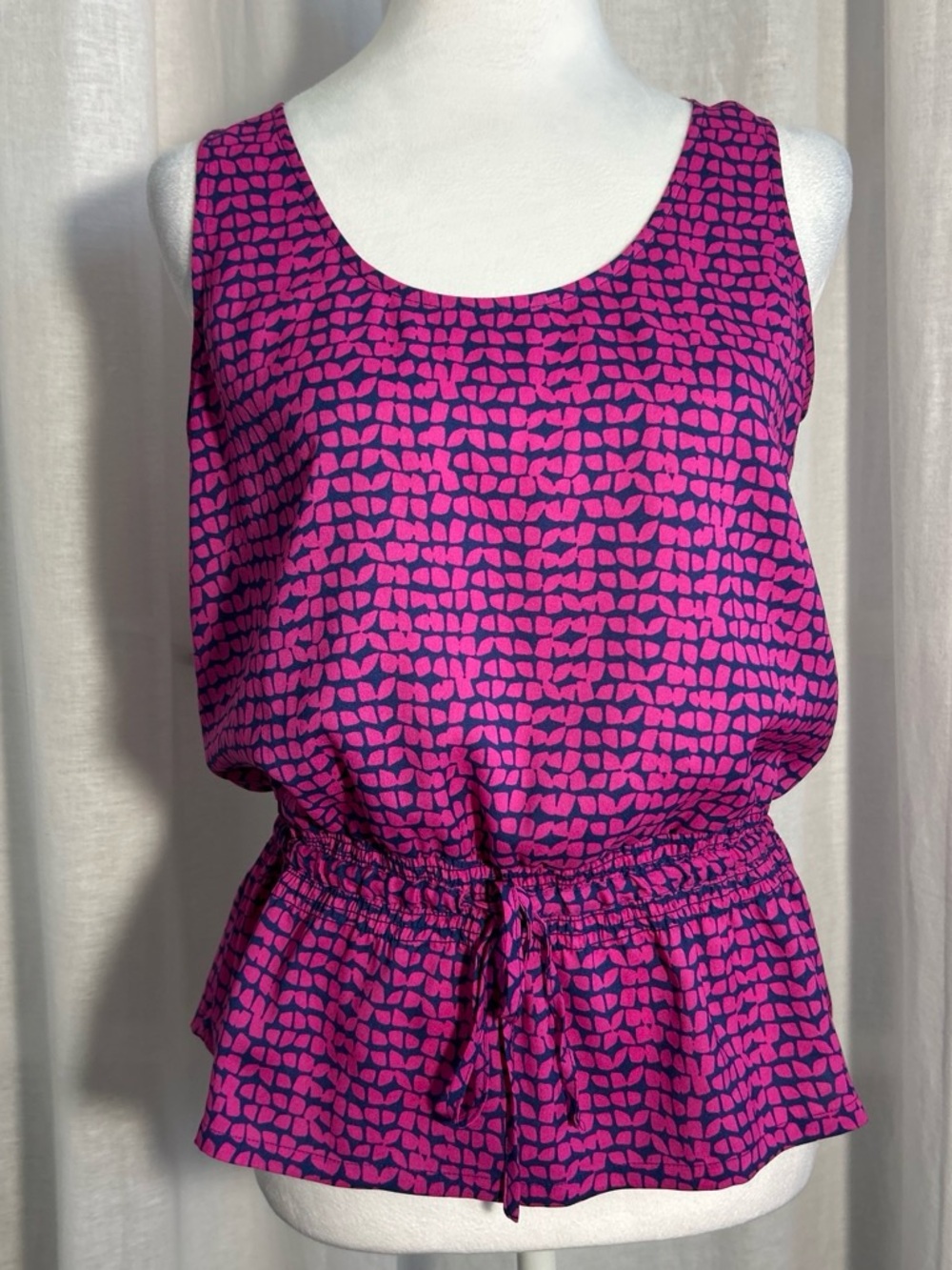 Ann Taylor | Pink & Purple Tank | Tie Waist | Size Small Petite